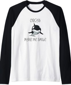 Orca Whale Nature Funny Saying Sea Animal Raglan Baseball Tee