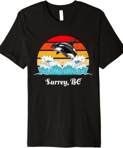 Vintage Surrey BC Distressed Orca Killer Whale Art Premium T-Shirt