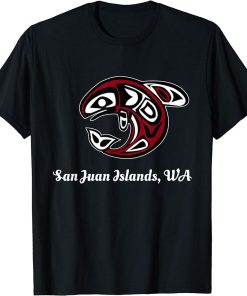 Native American San Juan Islands WA Tribal Orca Killer Whale T-Shirt