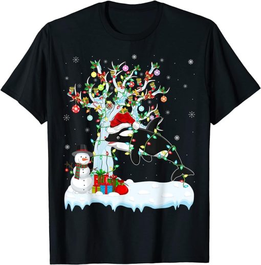 Orca Xmas Element Tree Lighting Orca Christmas T-Shirt