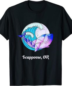 Scappoose OR Japanese Paint Geometric Orca Killer Whale T-Shirt