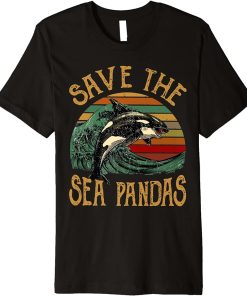 Rescue Killer Whale Orcas Save The Sea Pandas Marine Biology Premium T-Shirt