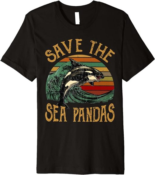 Rescue Killer Whale Orcas Save The Sea Pandas Marine Biology Premium T-Shirt