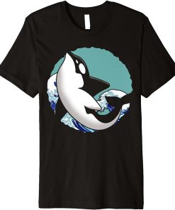 Waves Ocean Animal Lover Waves Killer Whale Orca Premium T-Shirt